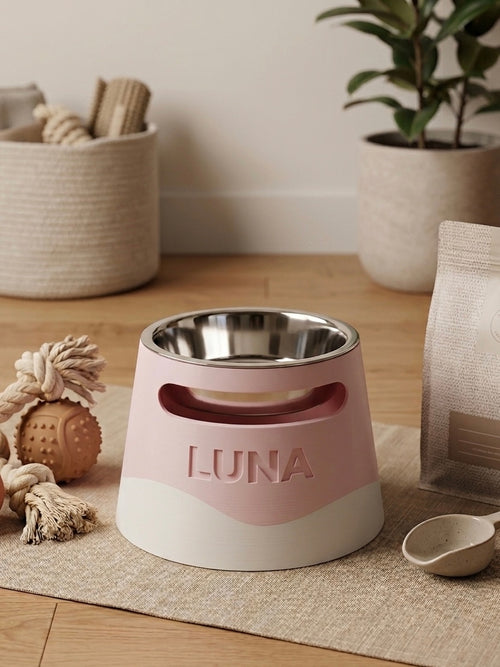 Elevated Pet Bowl Stand – Personalized Name & Size