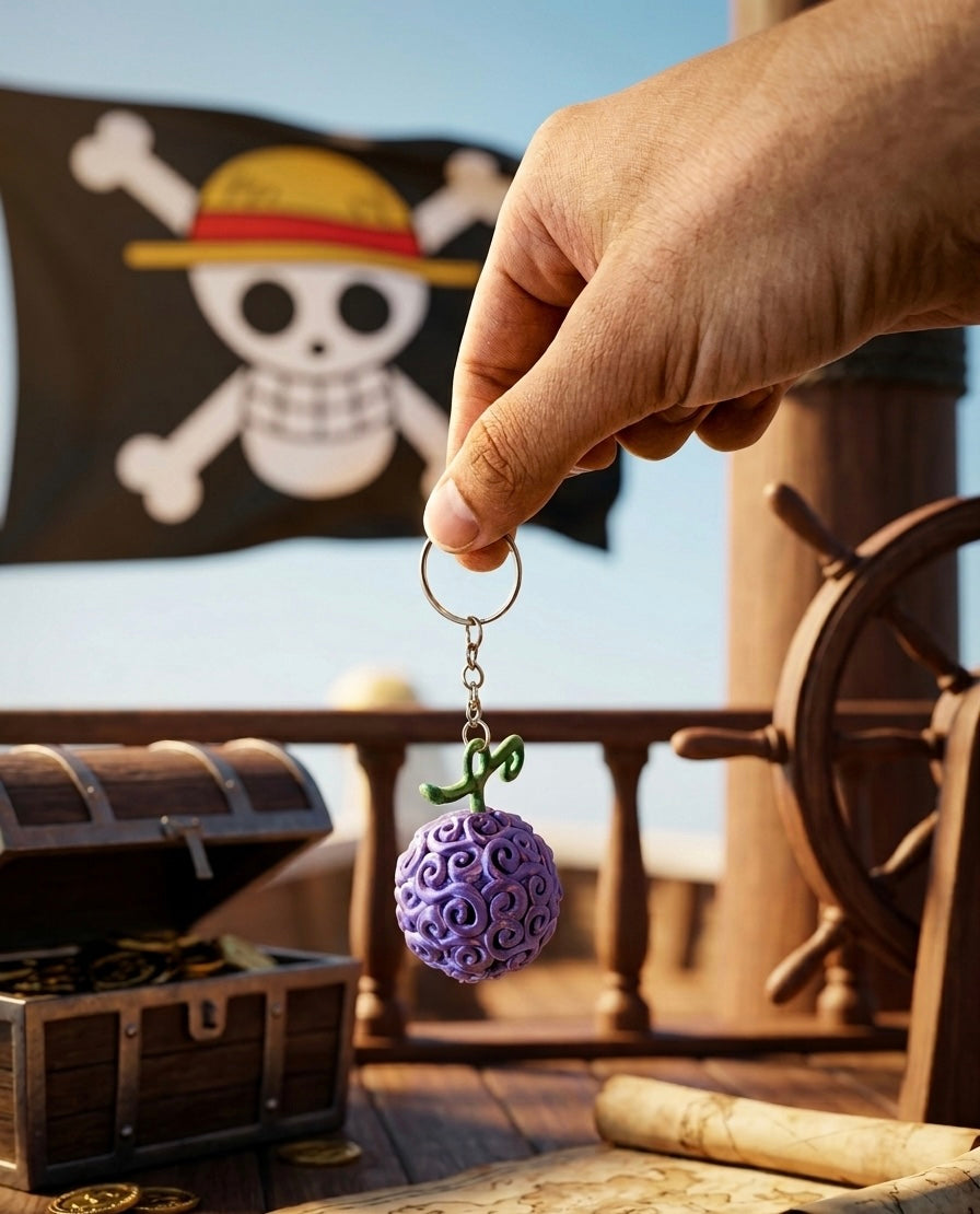 One Piece devil fruit keychains