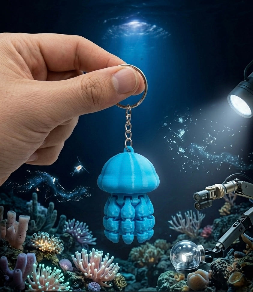 Flexi Jelly Fish Keychain - Sensory Fidget Toy