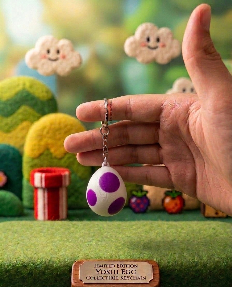 Yoshi egg keychain - Multiple Colors