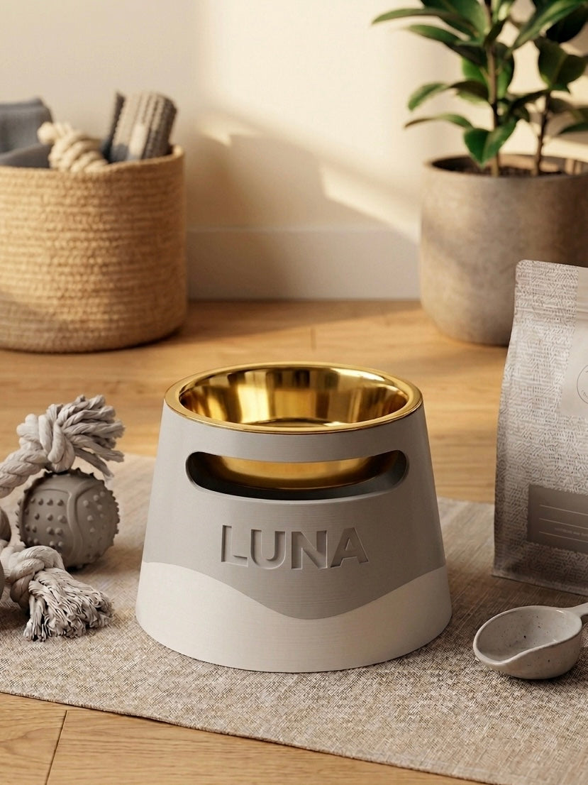 Elevated Pet Bowl Stand – Personalized Name & Size