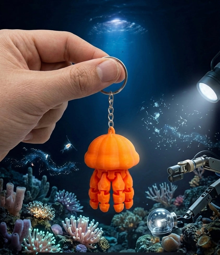 Flexi Jelly Fish Keychain - Sensory Fidget Toy