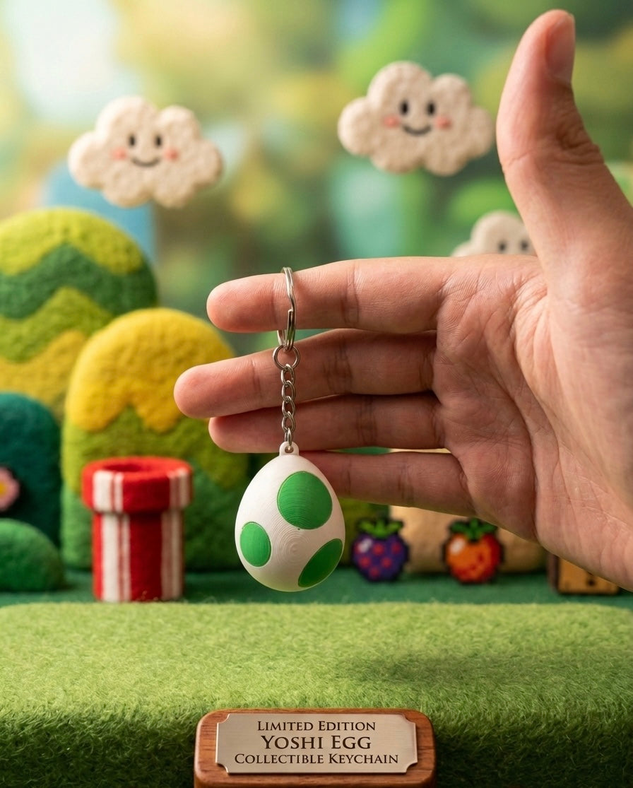 Yoshi egg keychain - Multiple Colors