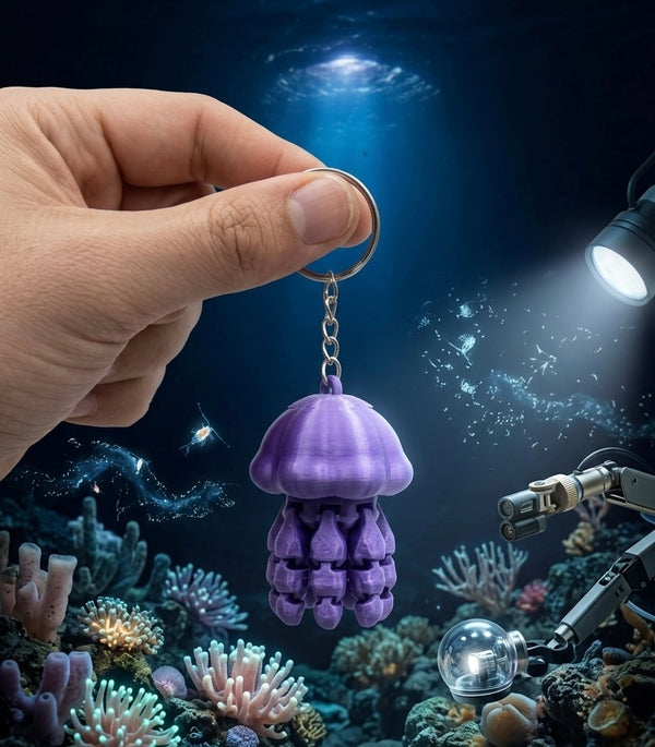 Flexi Jelly Fish Keychain - Sensory Fidget Toy