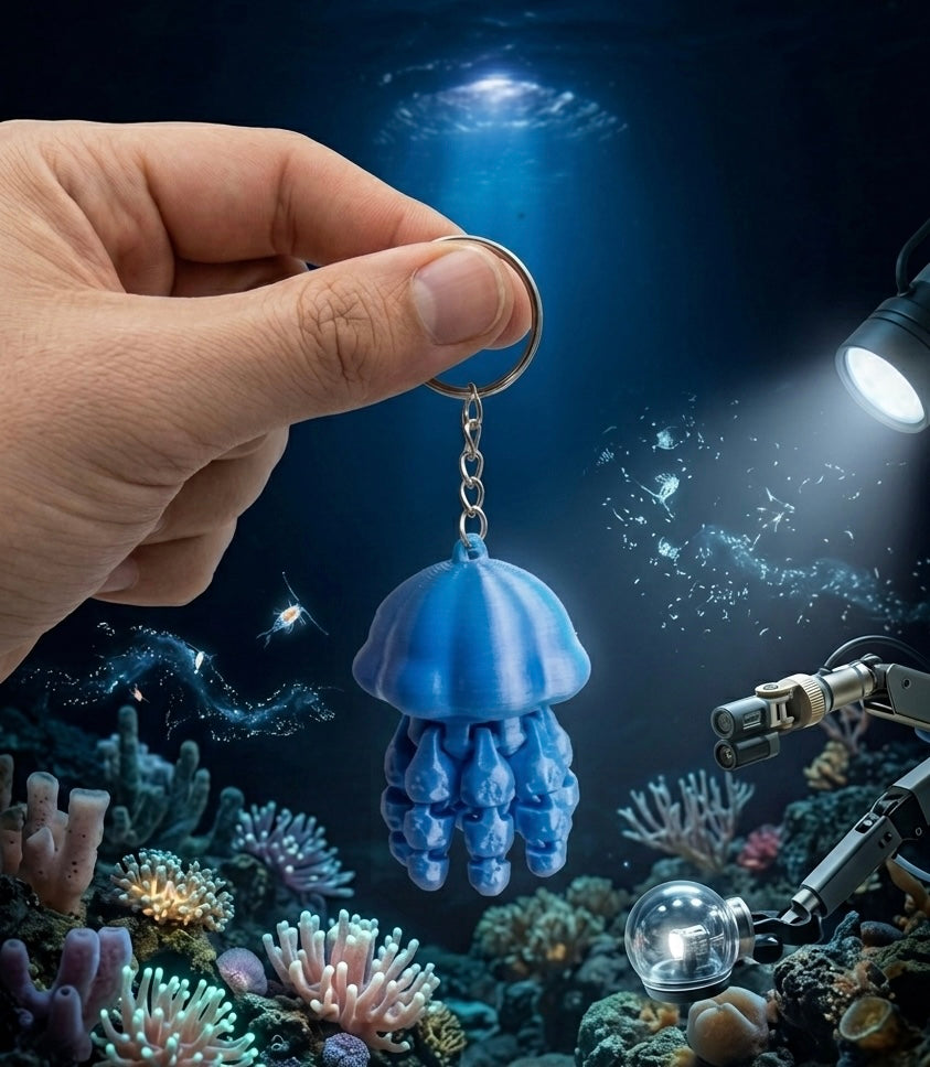 Flexi Jelly Fish Keychain - Sensory Fidget Toy