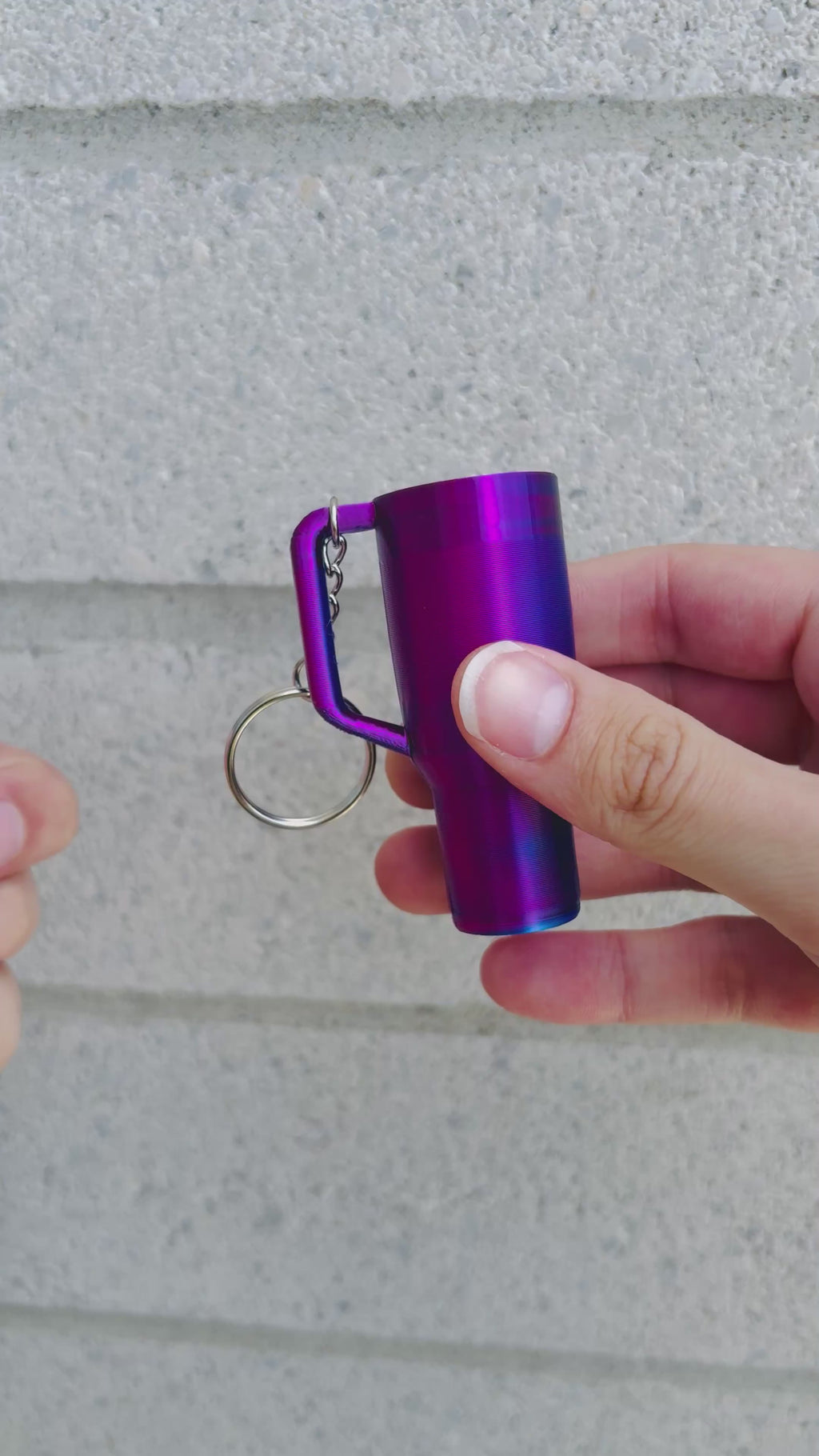 Mini Stanley Cup chapstick keychain