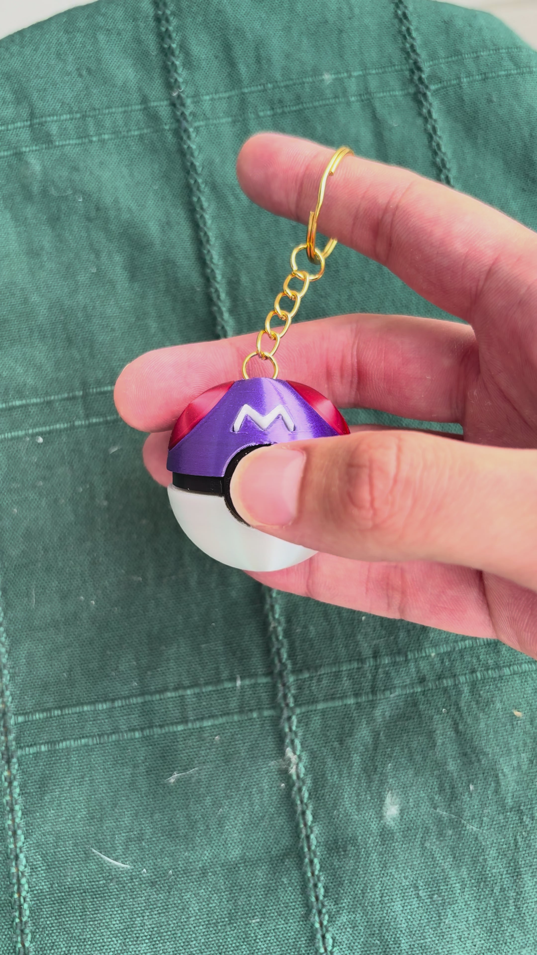 Poke ball clicker keychain collection